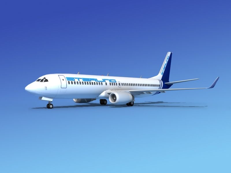 Boeing 737-800 sterline 3d model