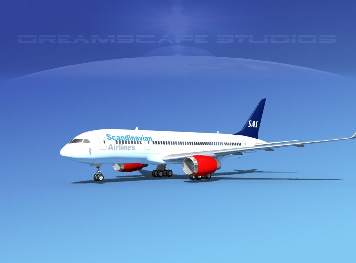 波音 787-8 SAS 3d model