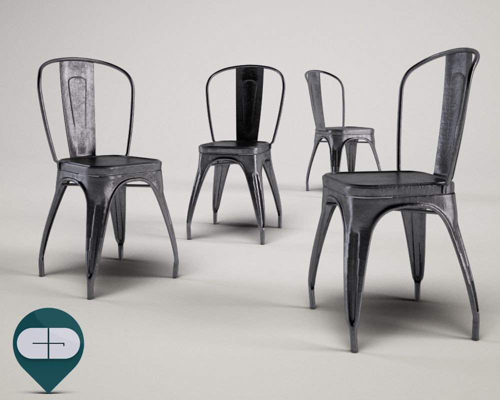 tolix chair 3d model