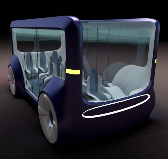 Mini bus(concept styled) 1 3d model