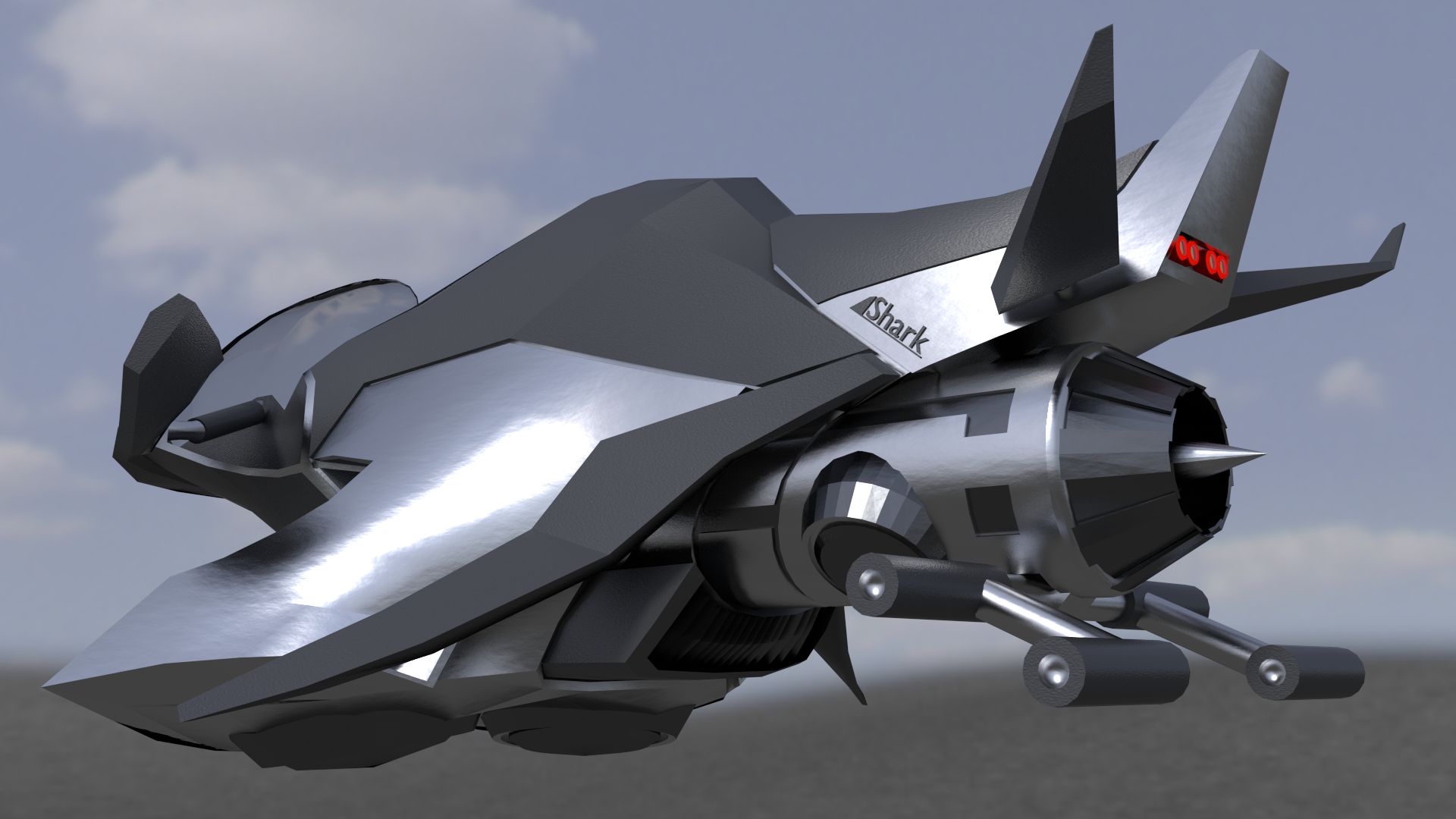 Hover Bike "Shark FL1" 3d model