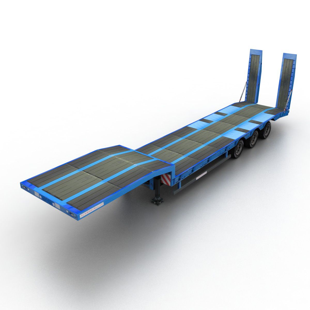 Semitrailer låglastare 3d model