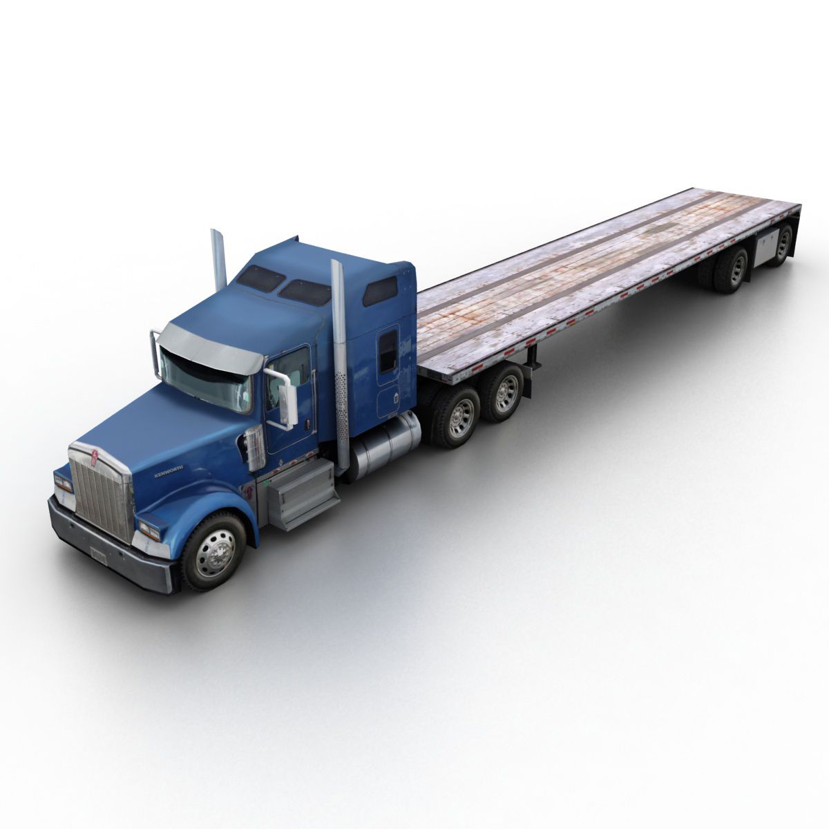 Kenworth W900 Flat Bed Loader 3d model