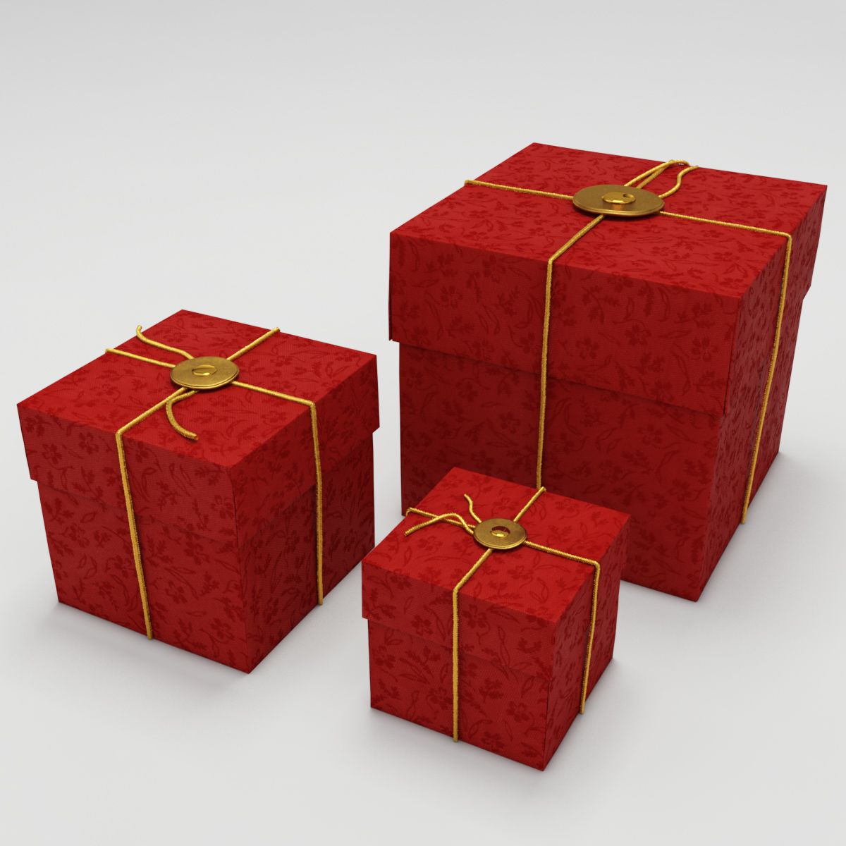 Pacco regalo royalty-free 3d model - Preview no. 2