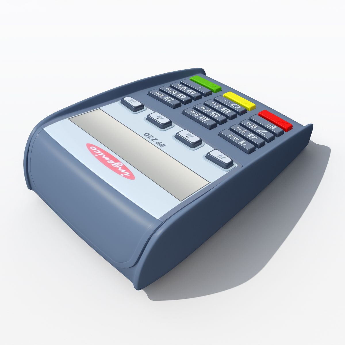 PIN Pad iPP 220 royalty-free 3d model - Preview no. 4