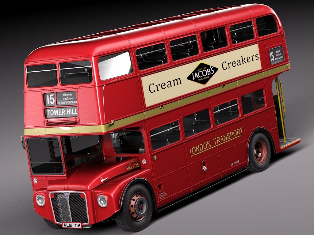 Routemaster London dubbeldäckare buss 3d model