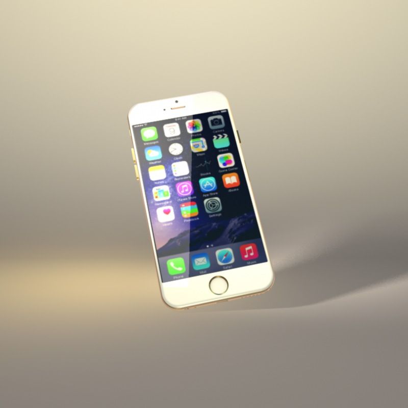 iPhone 6 royalty-free 3d model - Preview no. 3