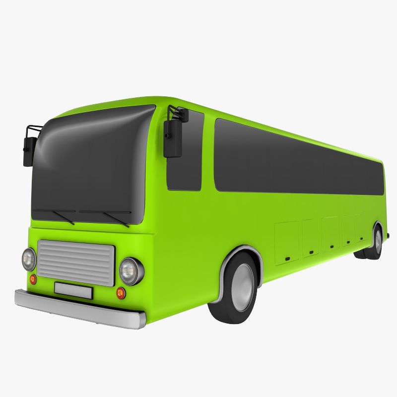 tecknade buss 3d model