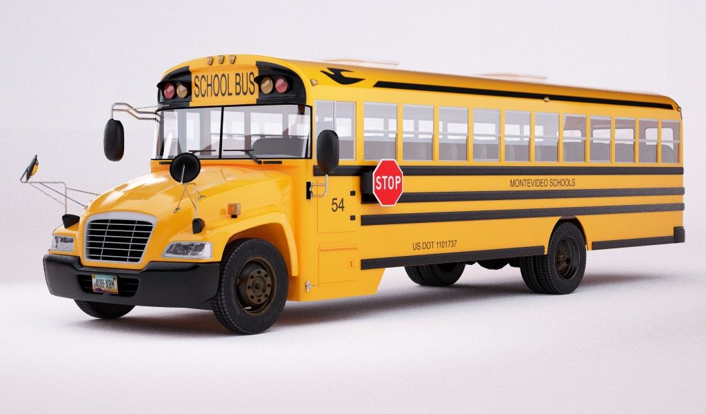 School bus American 3d model