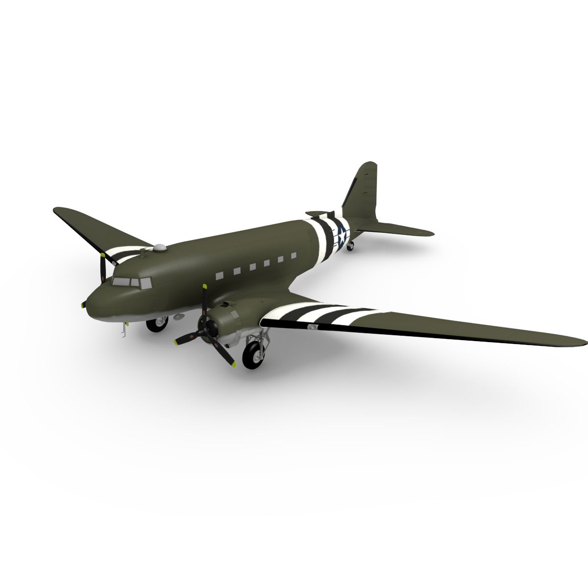 Douglas c-47 3d model