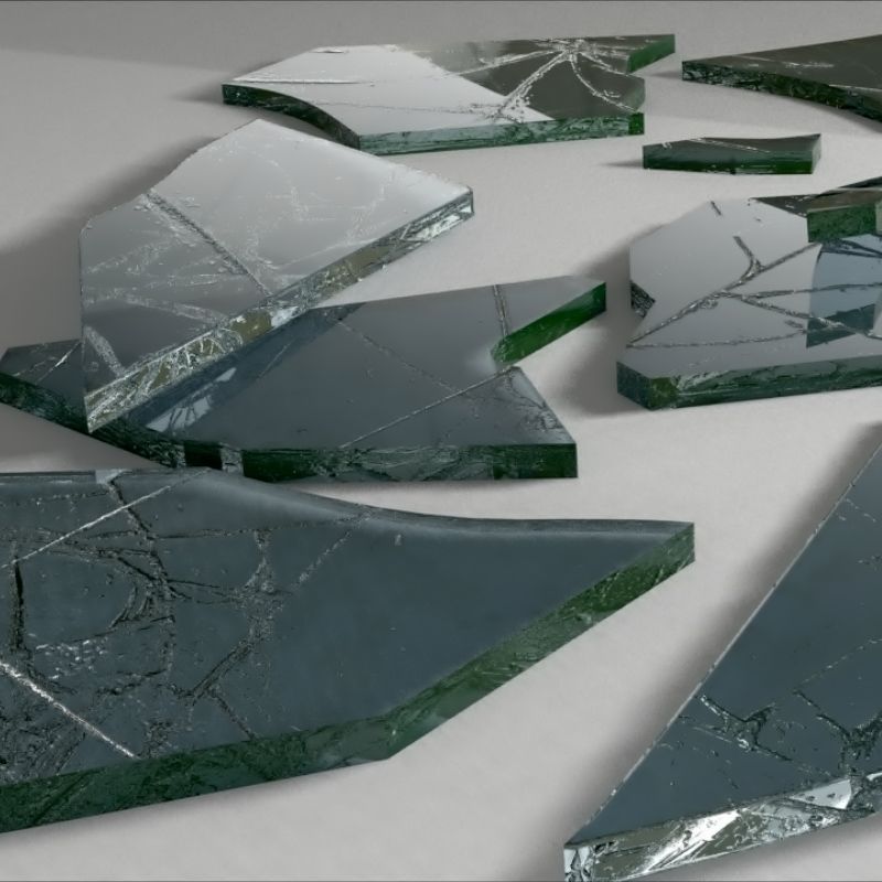 Broken Glass Pieces 3d model