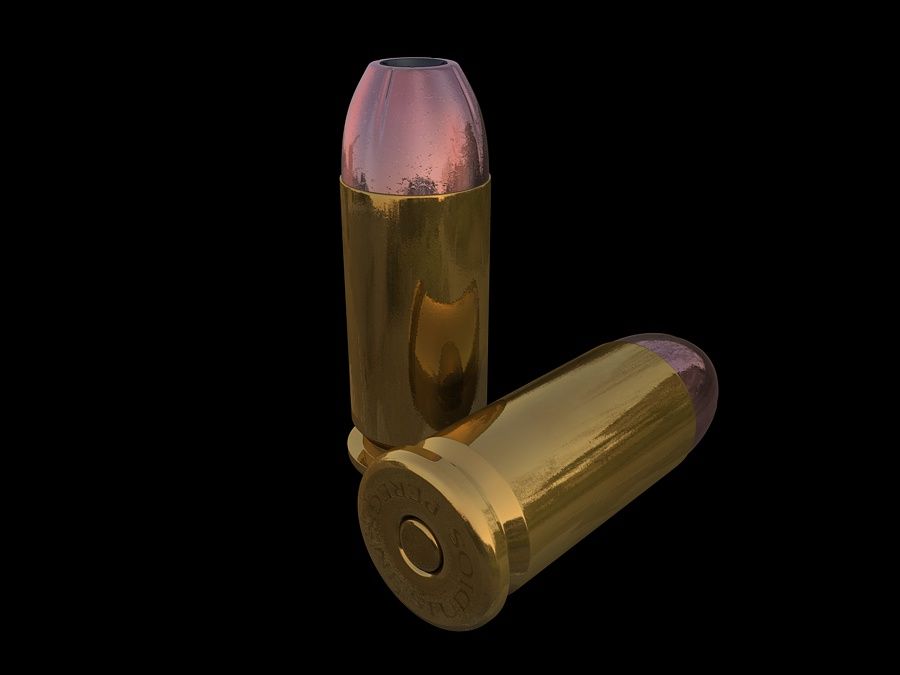 9mm Hollow-Point Bullet 3d model