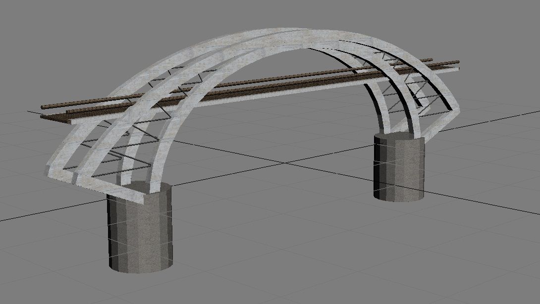 Puente moderno modelo 3d