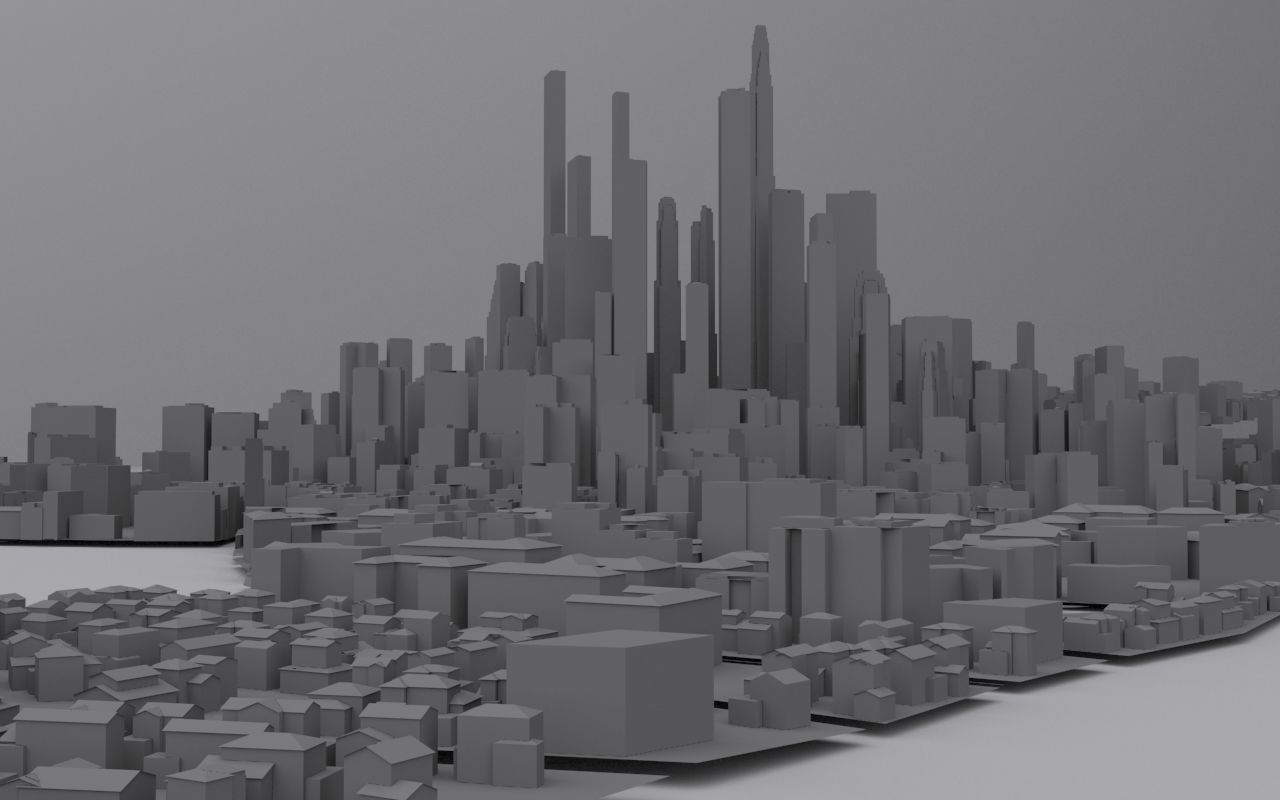 Entfernte Stadt 3d model