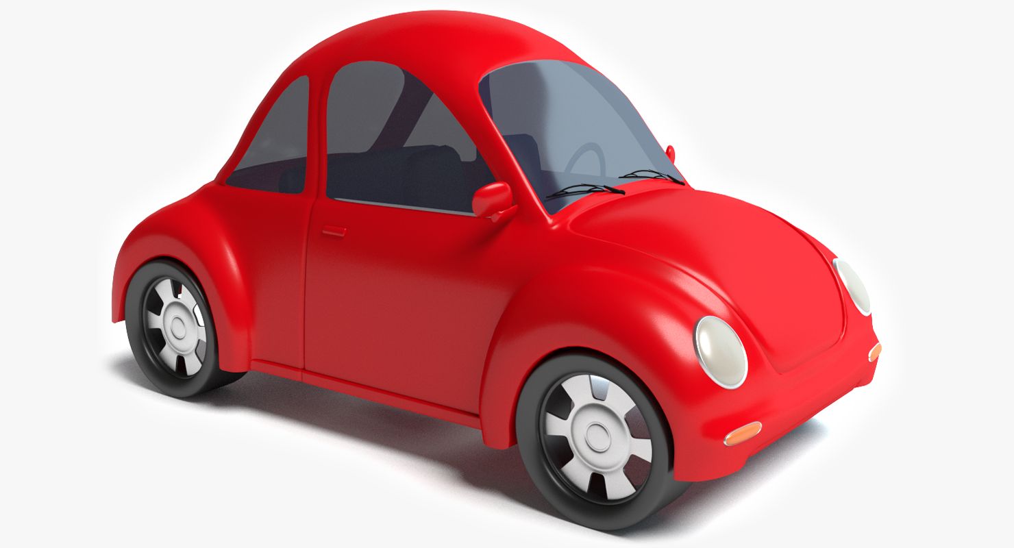 Carro dos desenhos animados 2 royalty-free 3d model - Preview no. 2