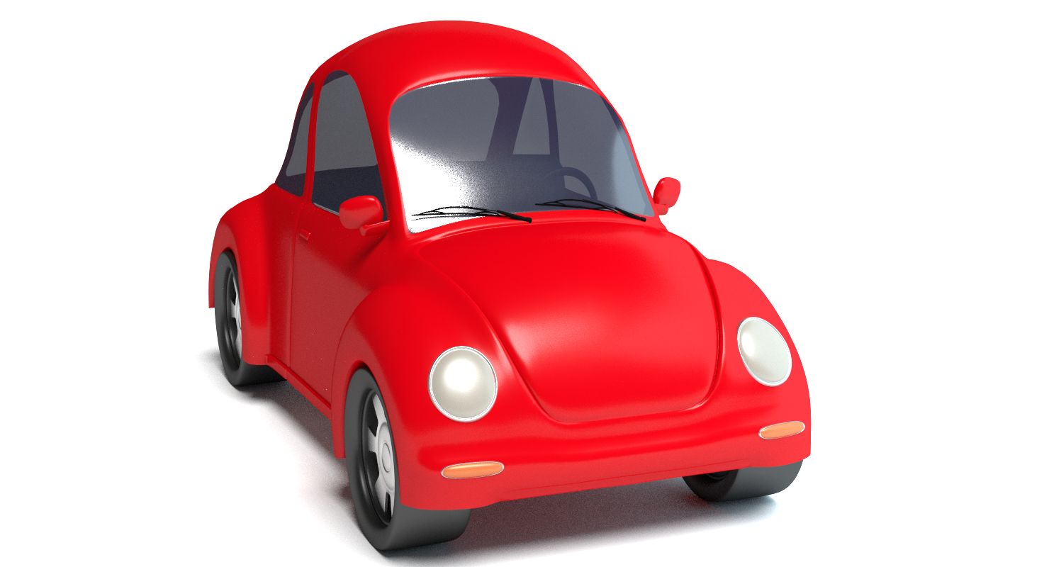 Carro dos desenhos animados 2 royalty-free 3d model - Preview no. 3