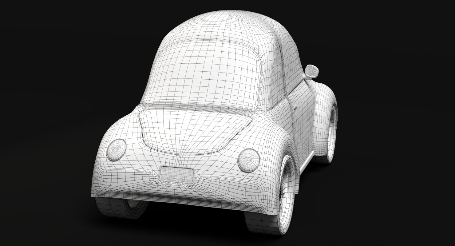 Carro dos desenhos animados 2 royalty-free 3d model - Preview no. 10