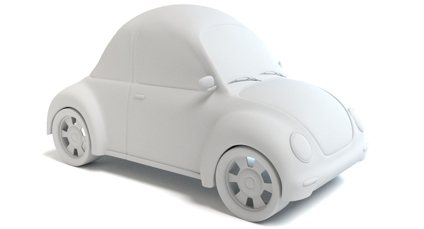 Carro dos desenhos animados 2 royalty-free 3d model - Preview no. 6