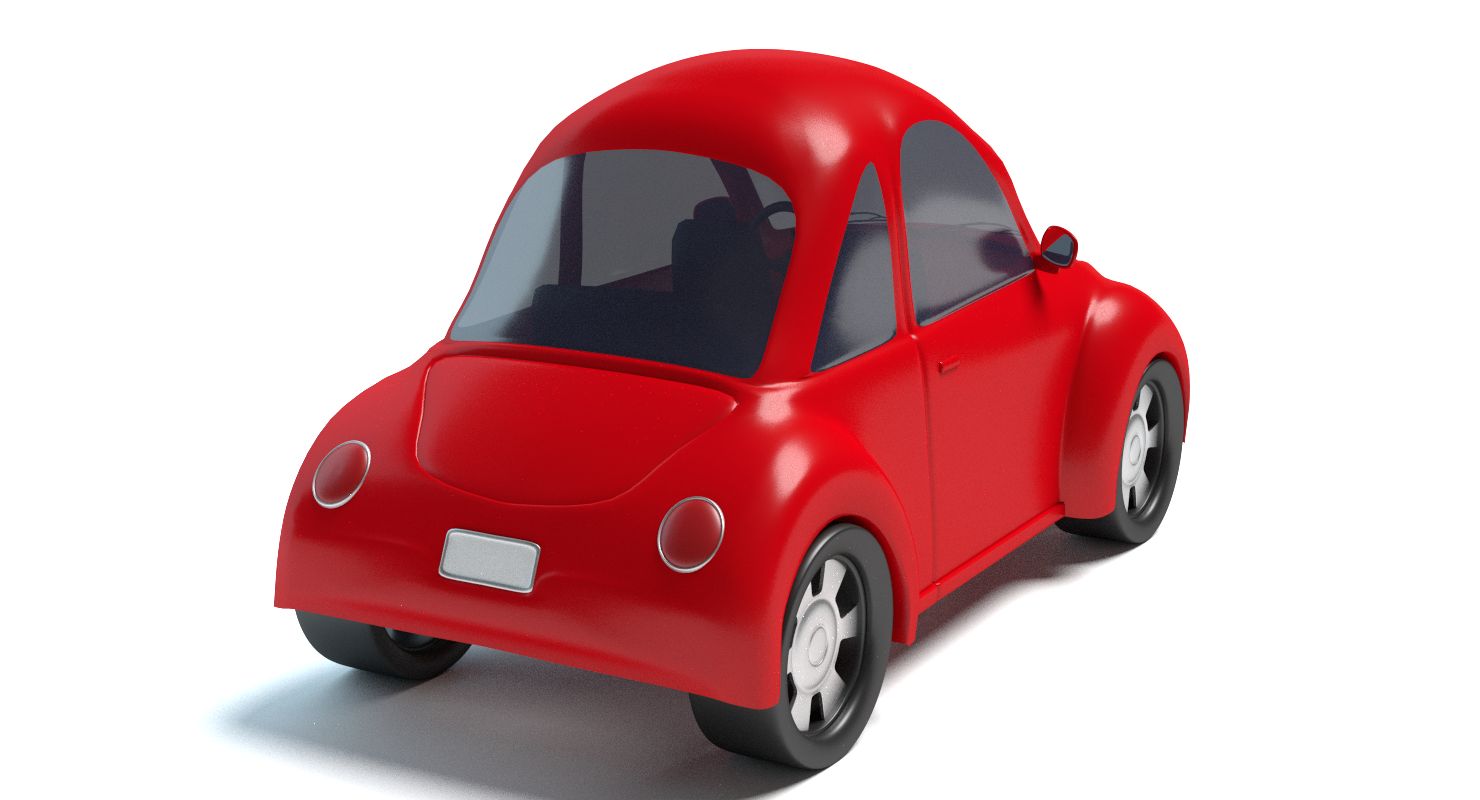 Carro dos desenhos animados 2 royalty-free 3d model - Preview no. 5