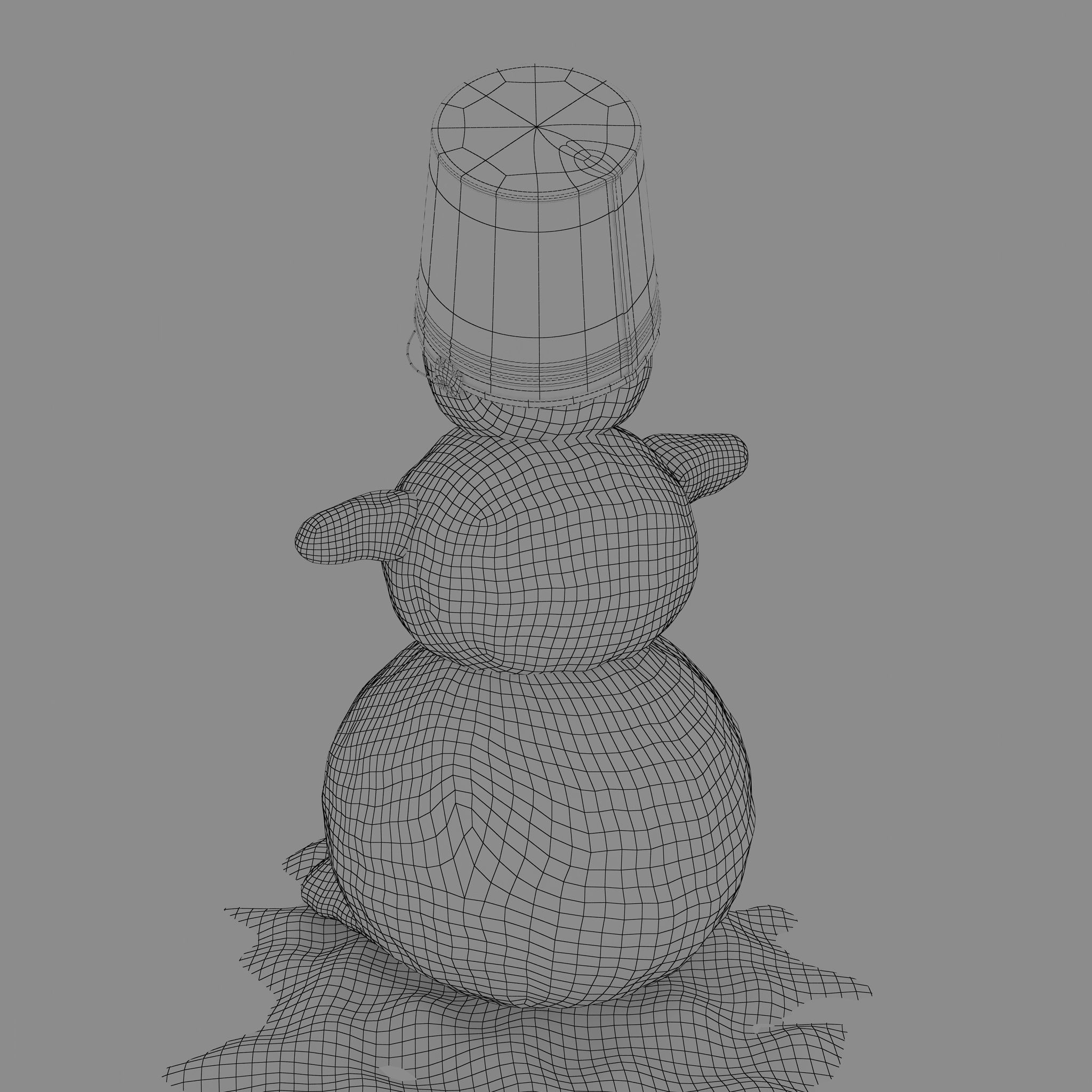 boneco de neve royalty-free 3d model - Preview no. 6