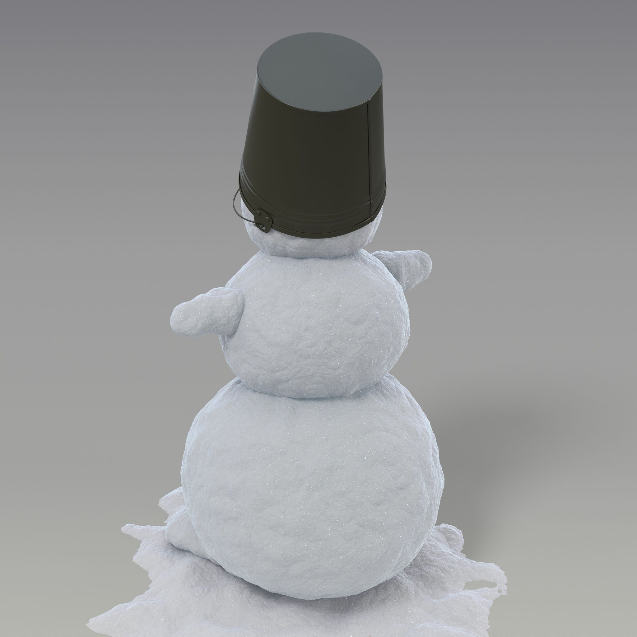 boneco de neve royalty-free 3d model - Preview no. 3