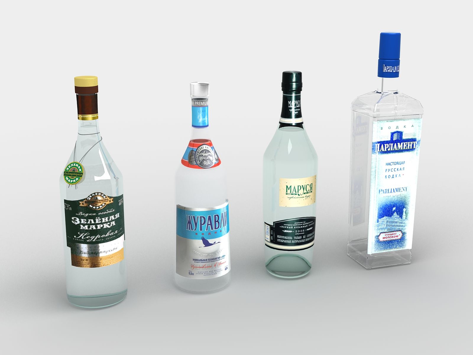 Vodka russa 3d model