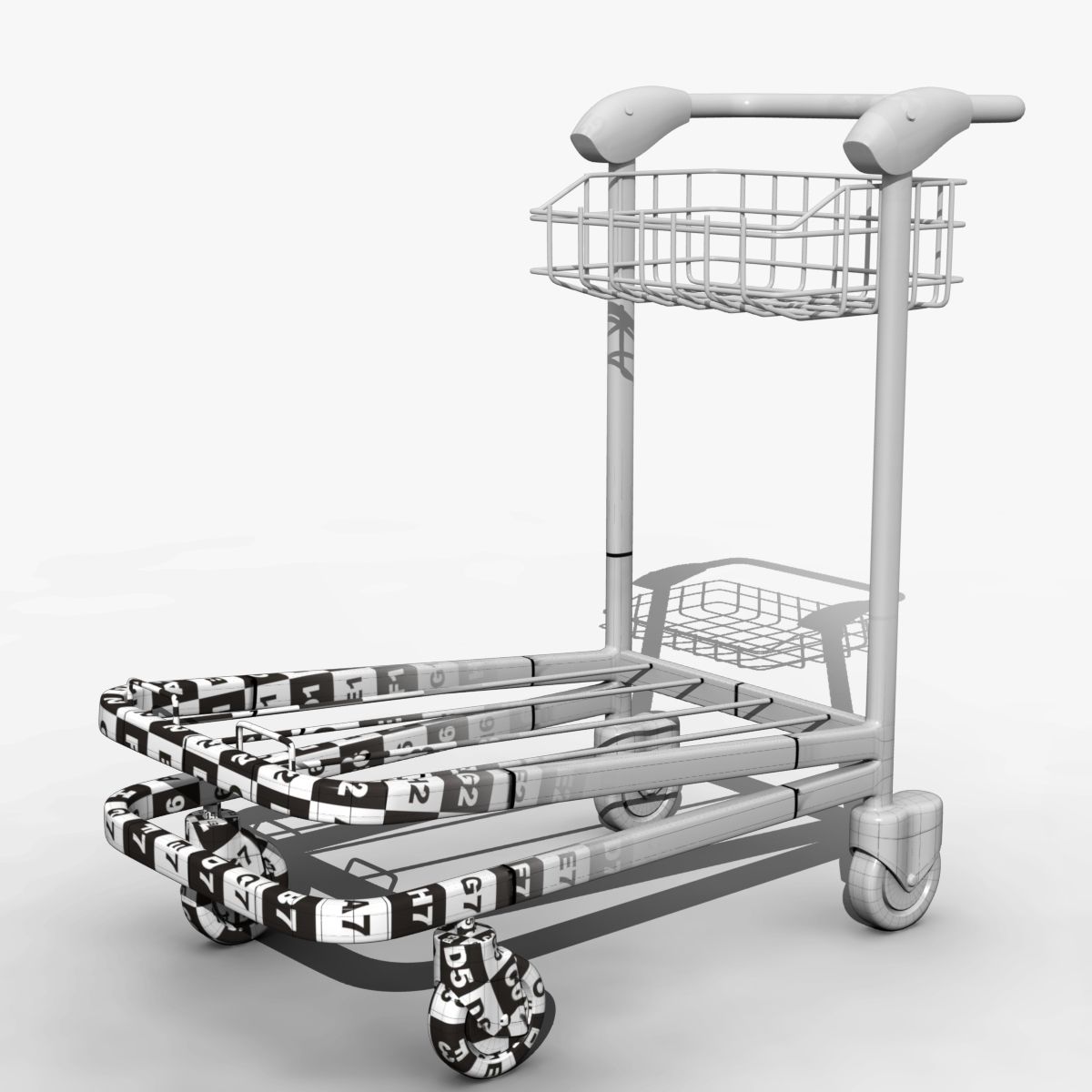 Modello di carrello per aeroporto 3d model