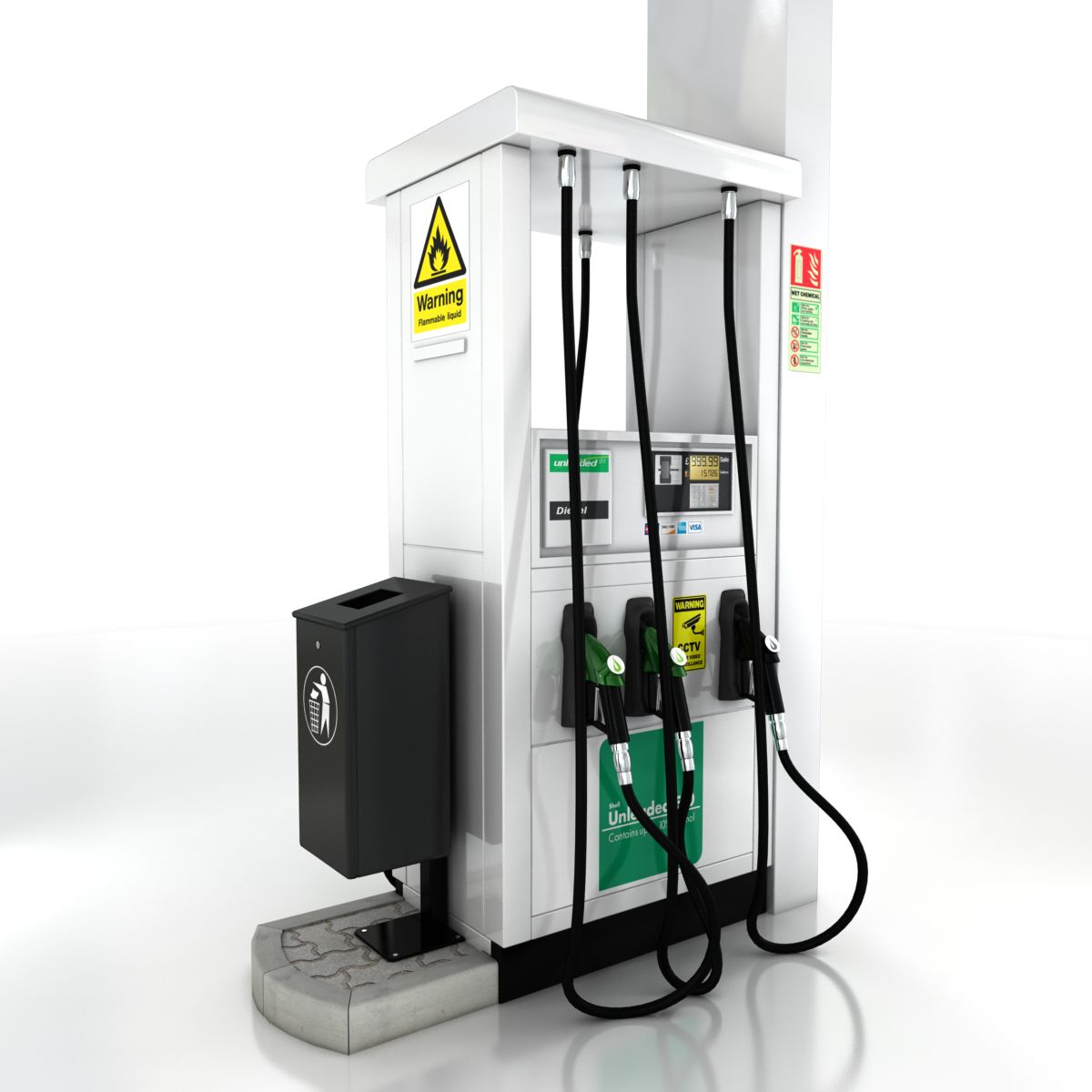 Petrol Fuel Pump 3d model