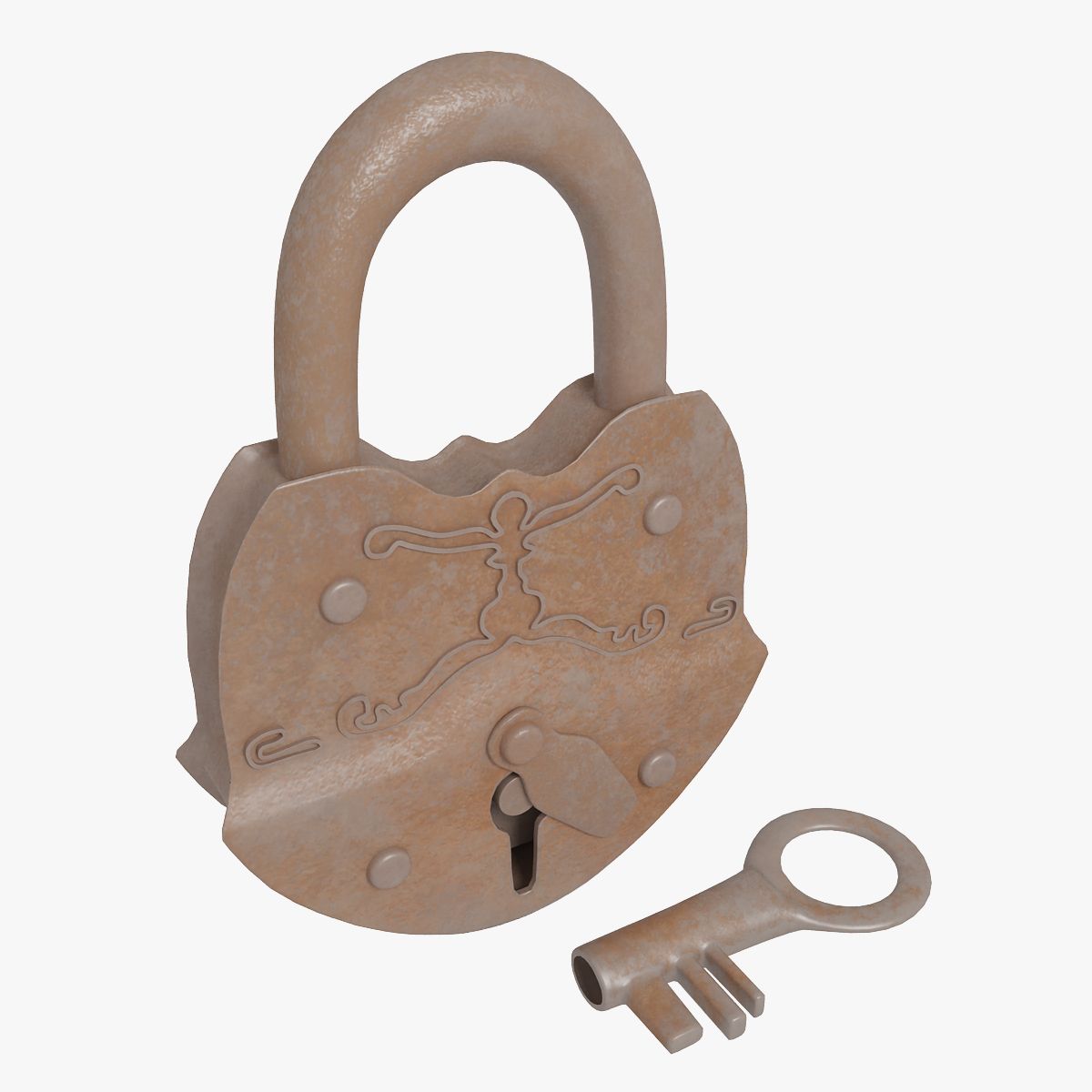 Vieux cadenas 3d model