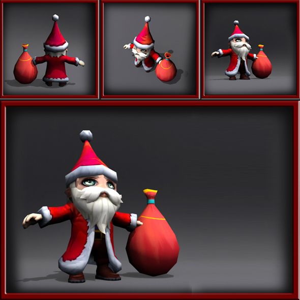 personaggio dei cartoni animati Babbo Natale 3d model