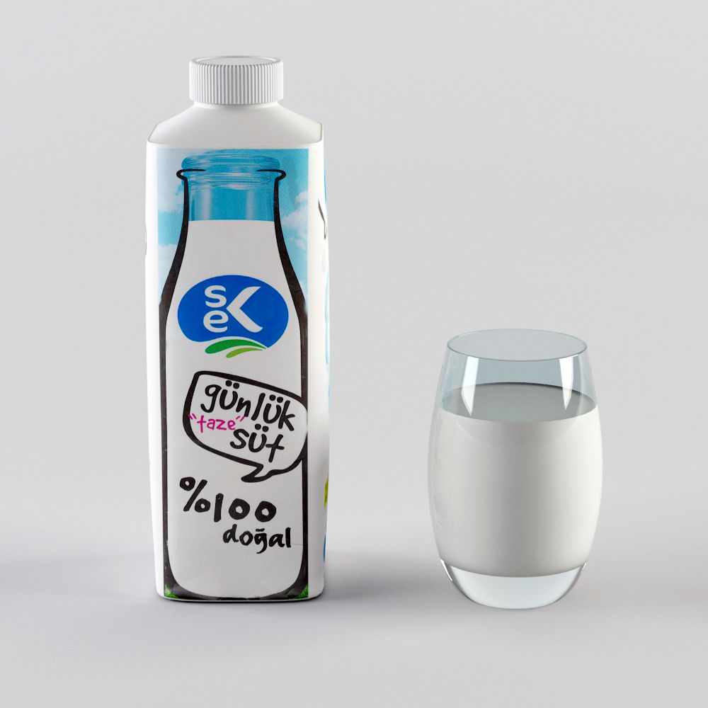 Mjölk & Glas / Sek Mjölka 3d model