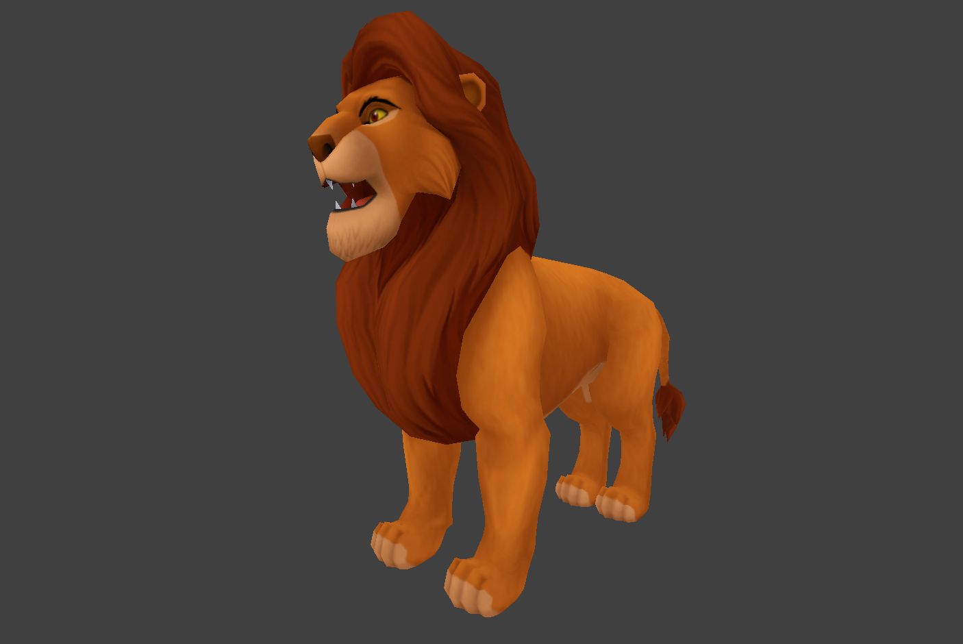 Lion dessin animé simba 3d model