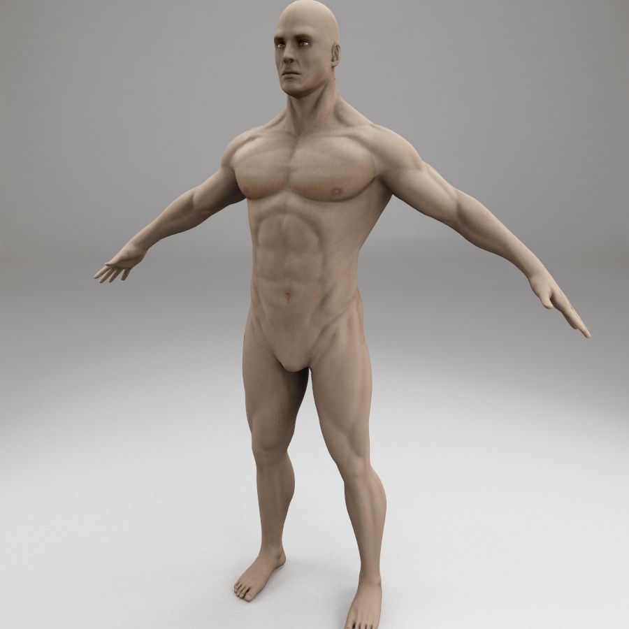 personaje del cuerpo masculino modelo 3d