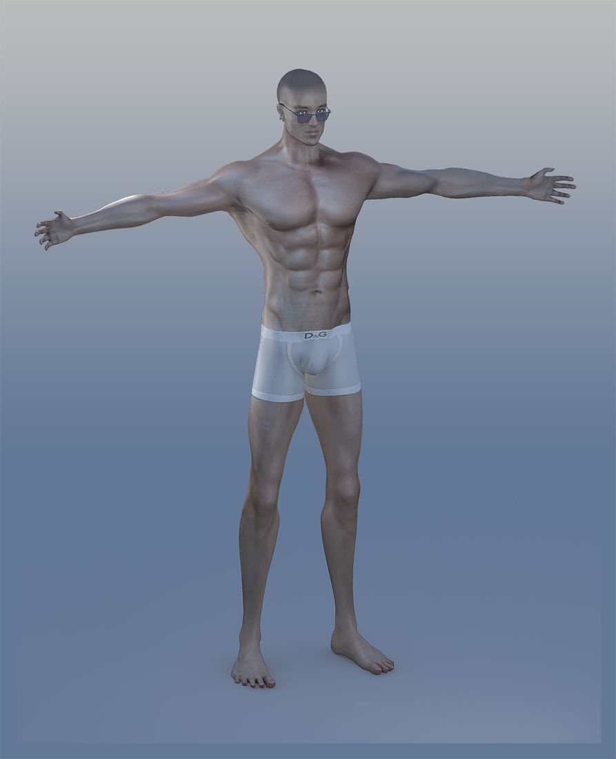 Manlig modell 3d model