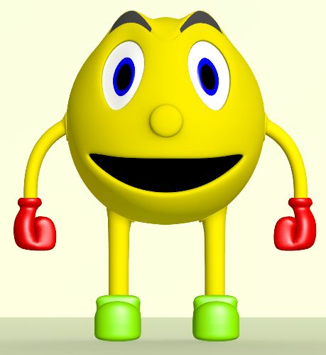 Smiley Face Character 3d model