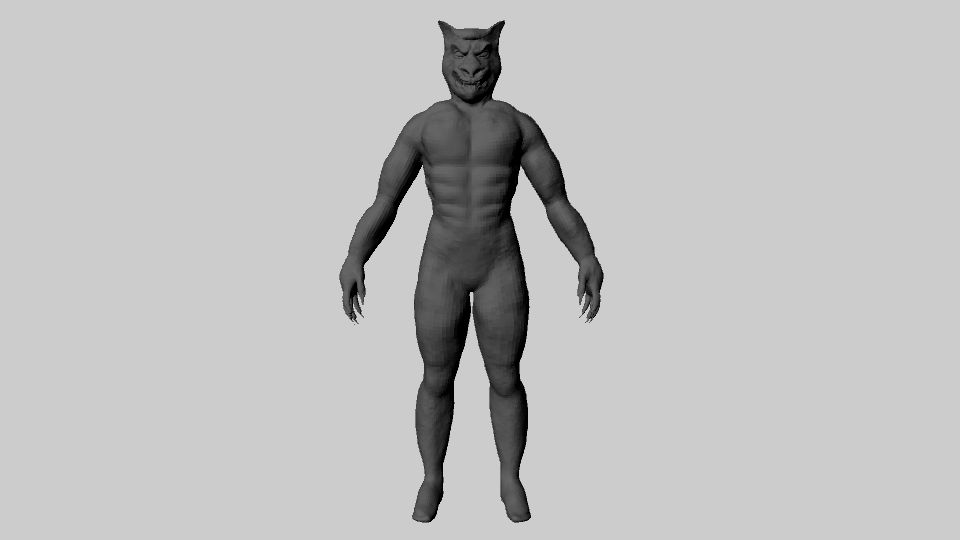 Hombre-lobo modelo 3d