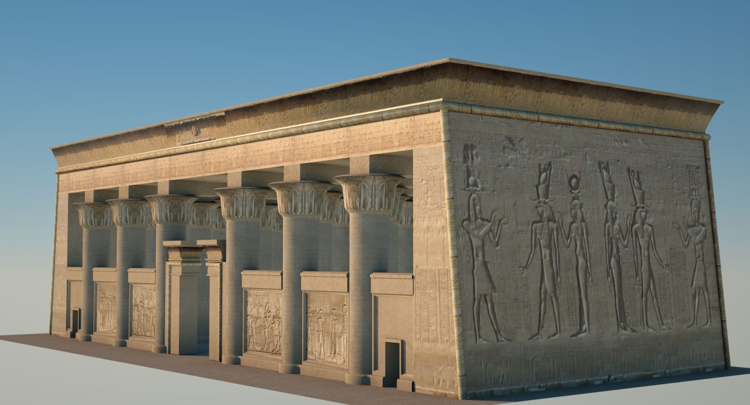 Egyptische tempel 3d model