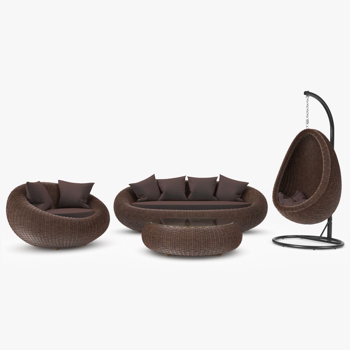 Rattan Furniture Kiwi 3d model