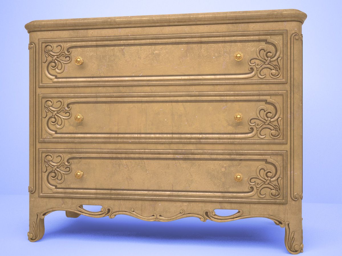 antique commode 3d model