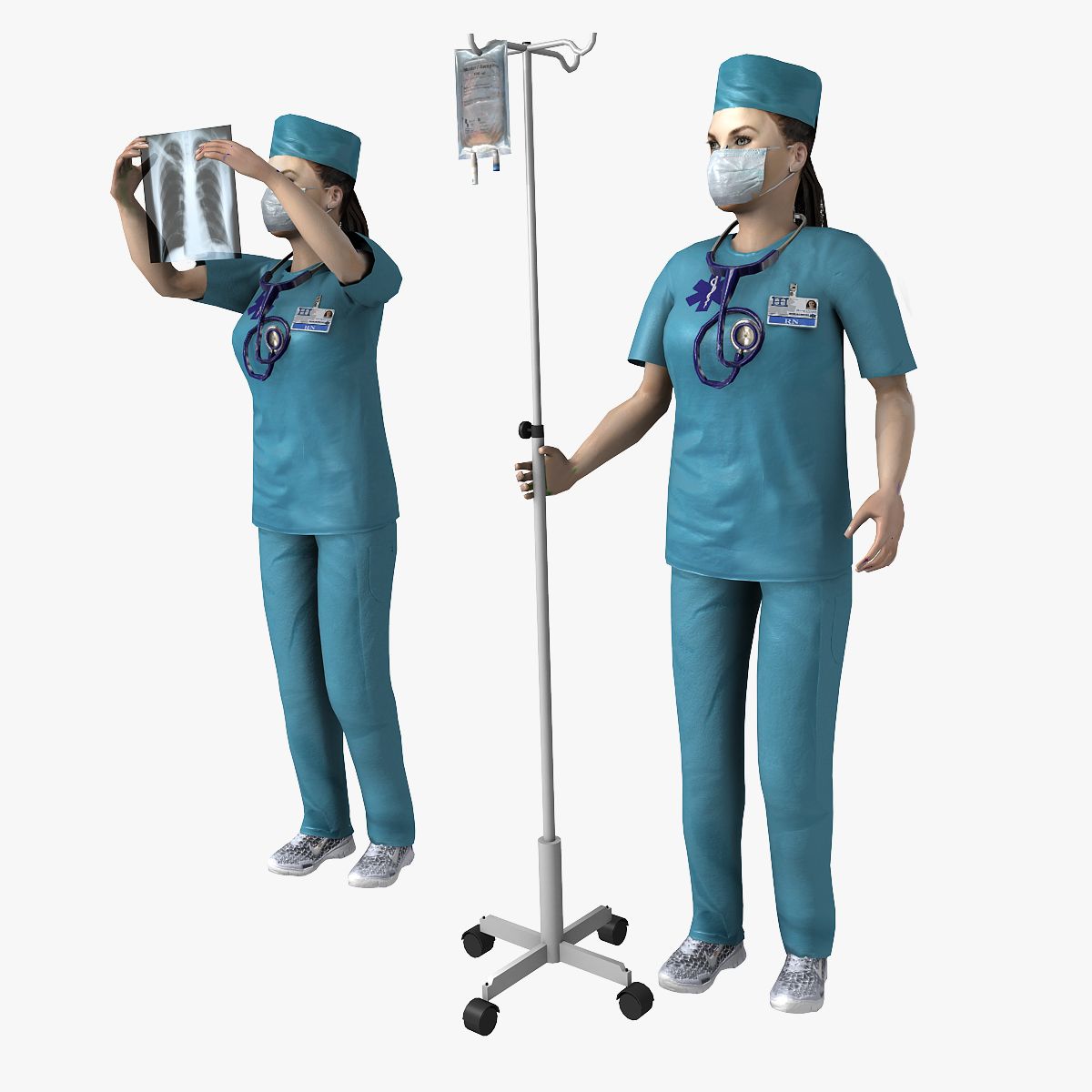 Female Doctor Rigged 3d model