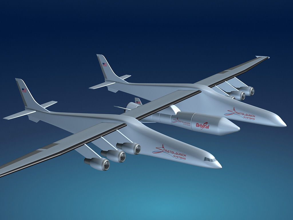 Stratolaunch-bärplanet 3d model