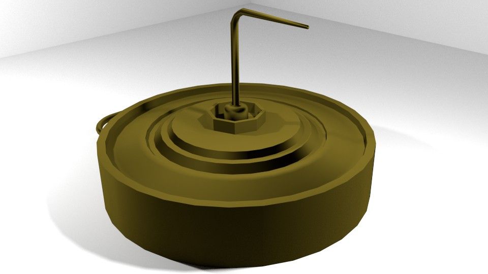 Landmine Anti-Vehicle Blast Mine 3d model