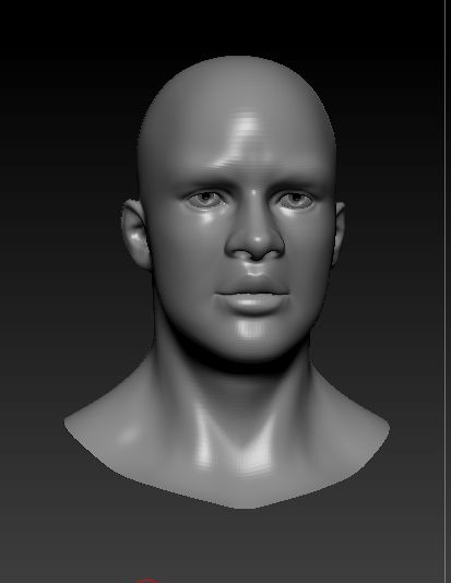 Black Male Head Bust 3d model