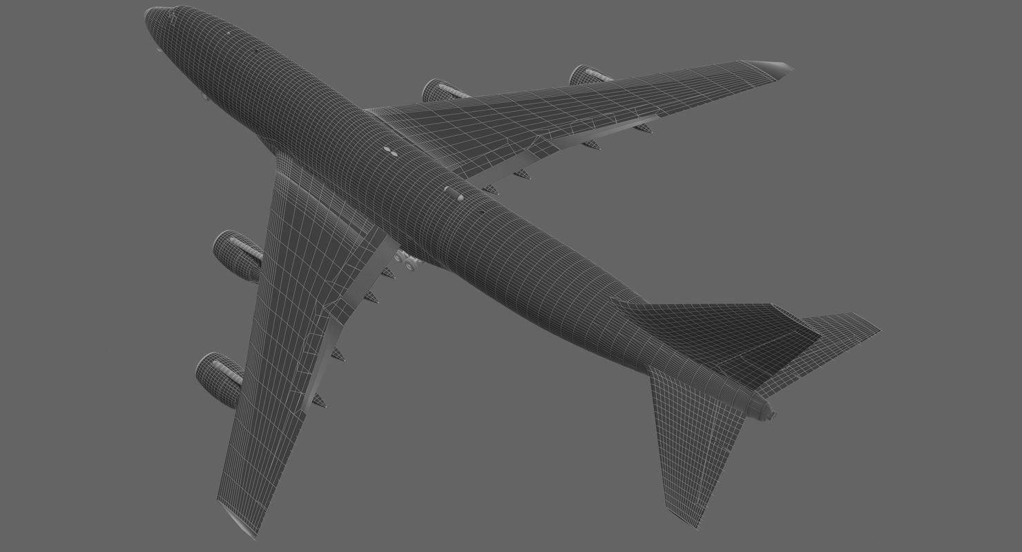 波音747-400法国航空 royalty-free 3d model - Preview no. 17