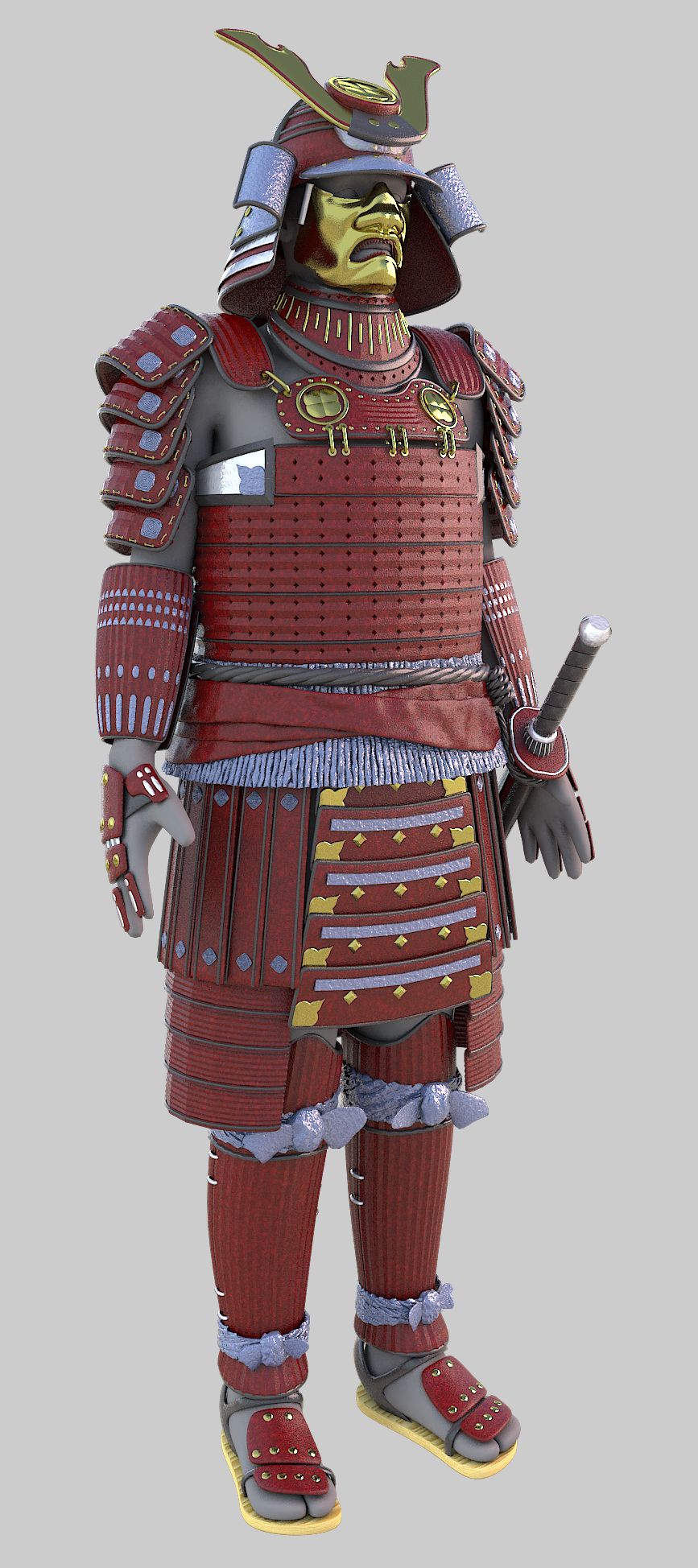 武士盔甲 3d model