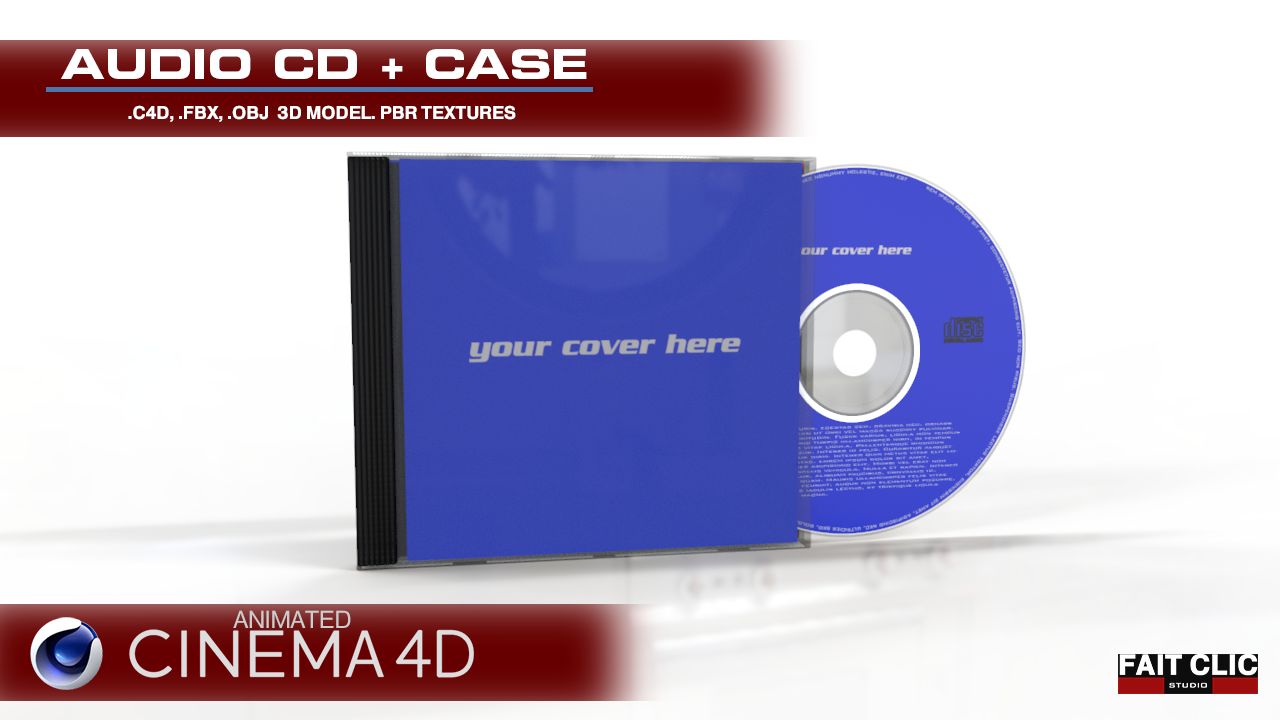 audio CD + case 3d model