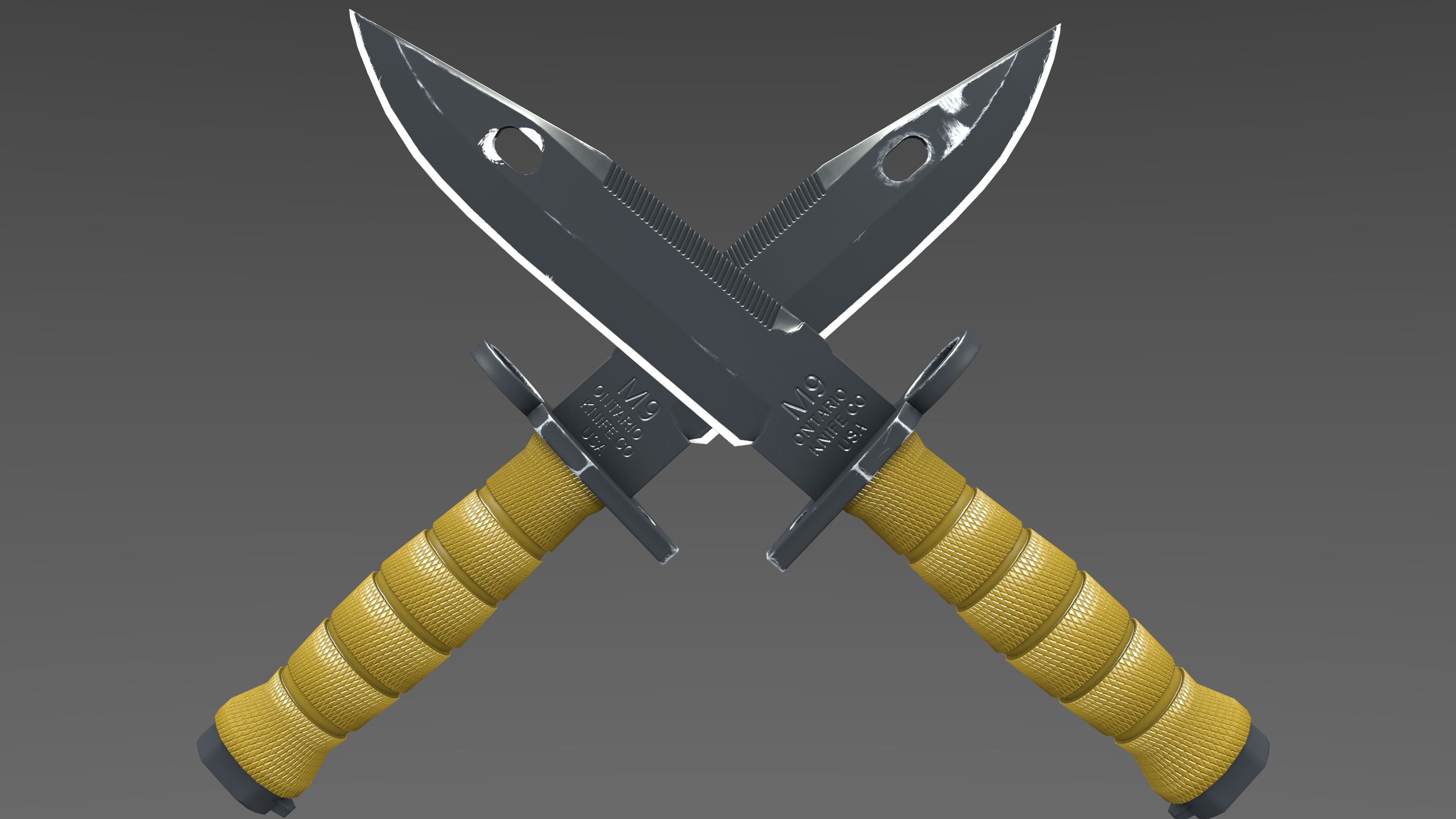 M9 Ontario Bayonet Co Knife USA 3d model