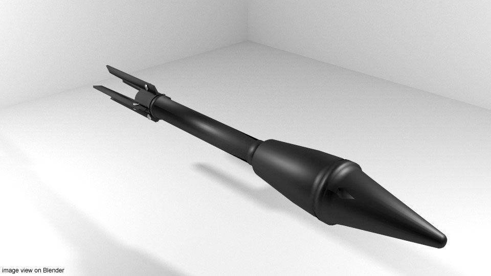 Rocket Launcher - Projektil - M7A1 3d model