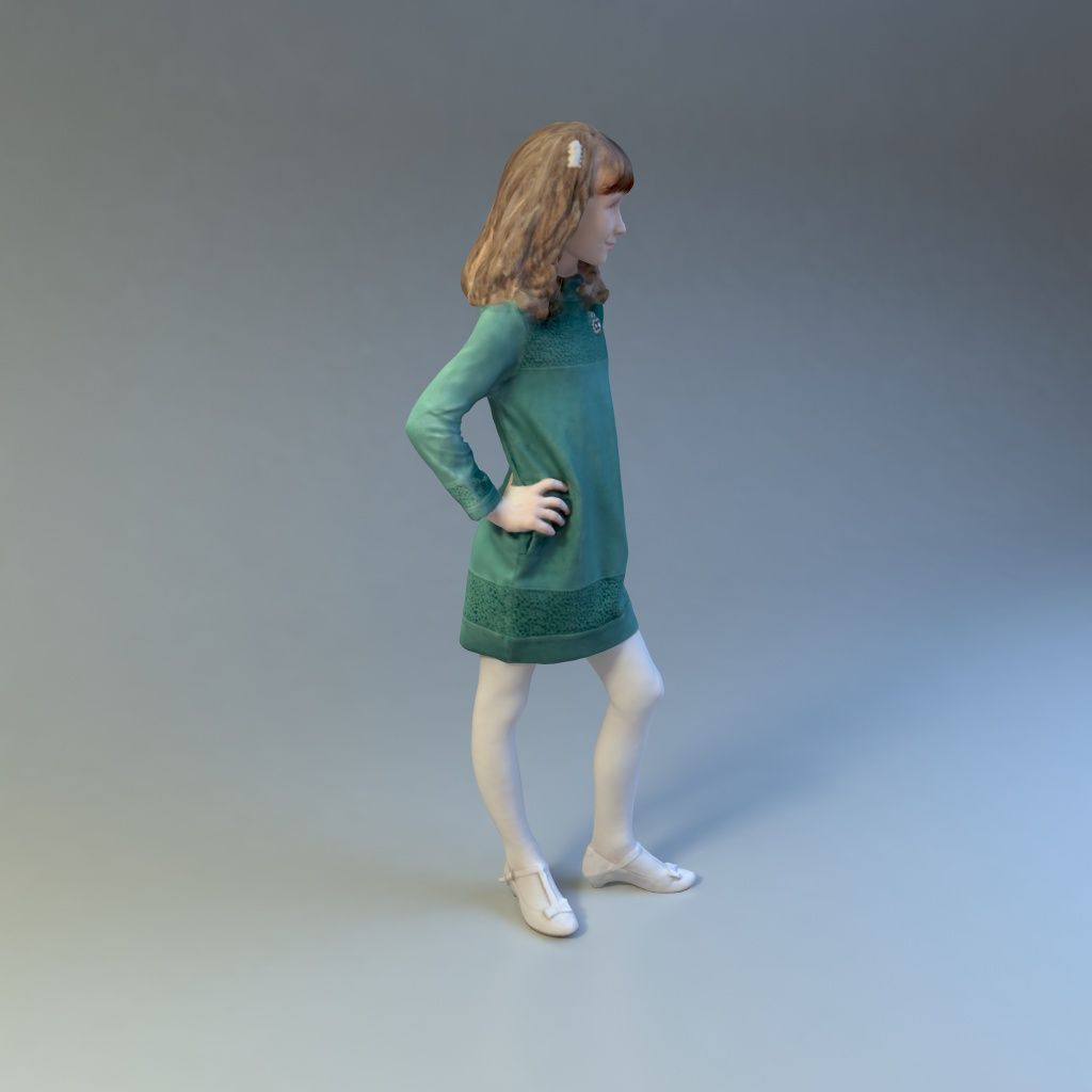 女の子 royalty-free 3d model - Preview no. 8