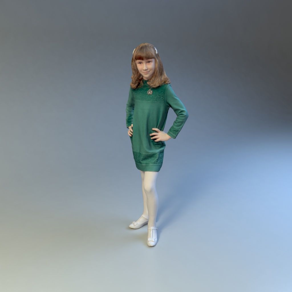 女の子 royalty-free 3d model - Preview no. 2